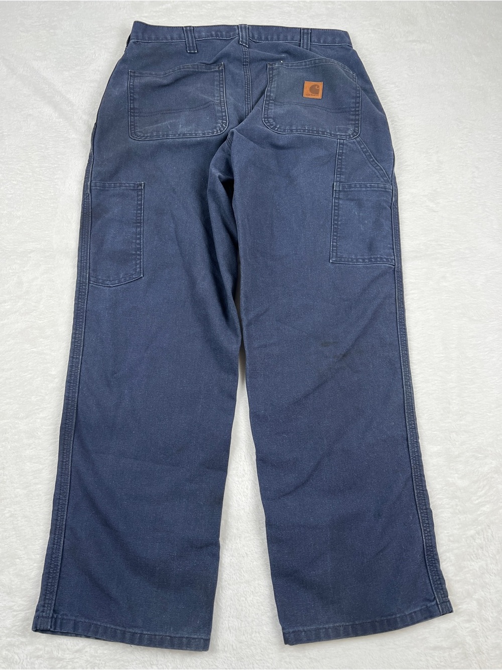 Carhartt Dungaree Fit Carpenter Pants Navy Duck Canvas 30x30 - Picture 5 of 7